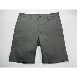 Proof Men's Gray Performance Travel Stretch Golf Chino Shorts - Size 36 (37x10)